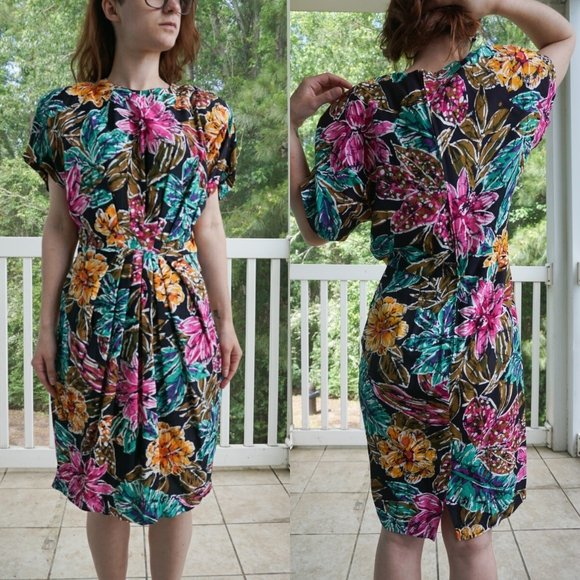 VTG Summer Floral Dress - Picture 1 of 4